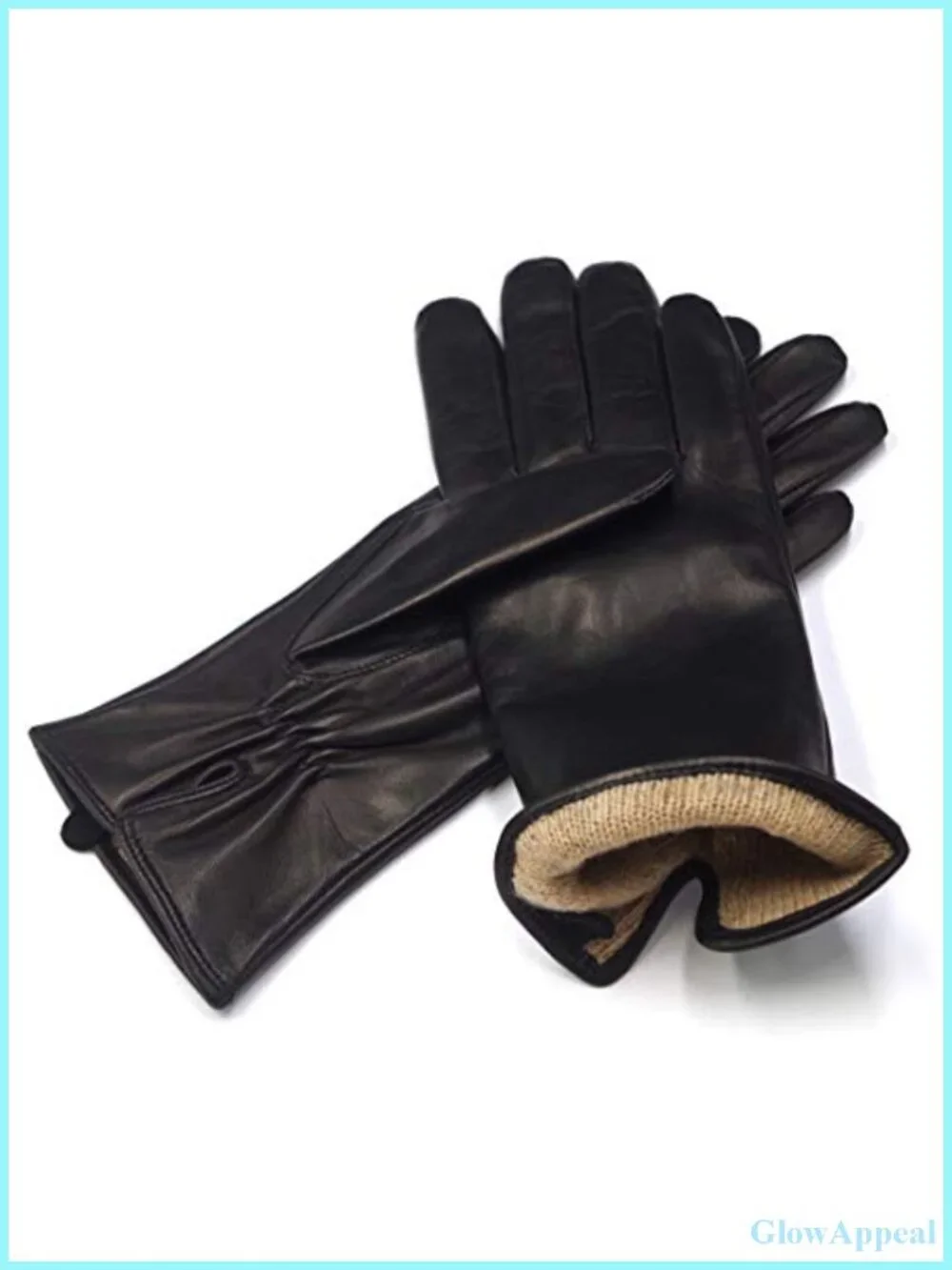 Women's Nappa Lambskin Leather Gloves Cashmere Lining Touchscreen Winter